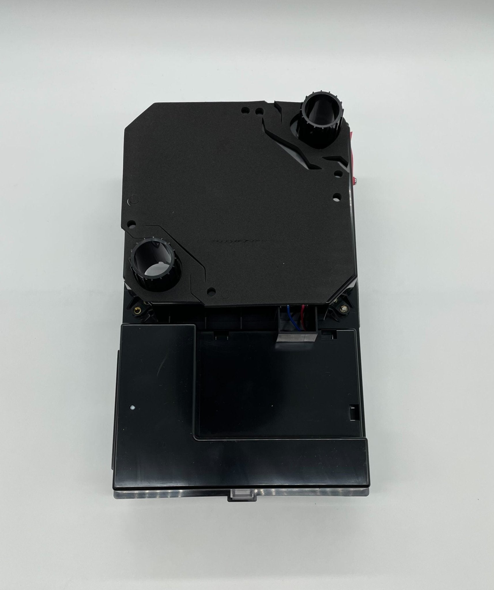 Simplex 4098-9687 duct detector, black rectangular device with wiring terminals for HVAC system monitoring.