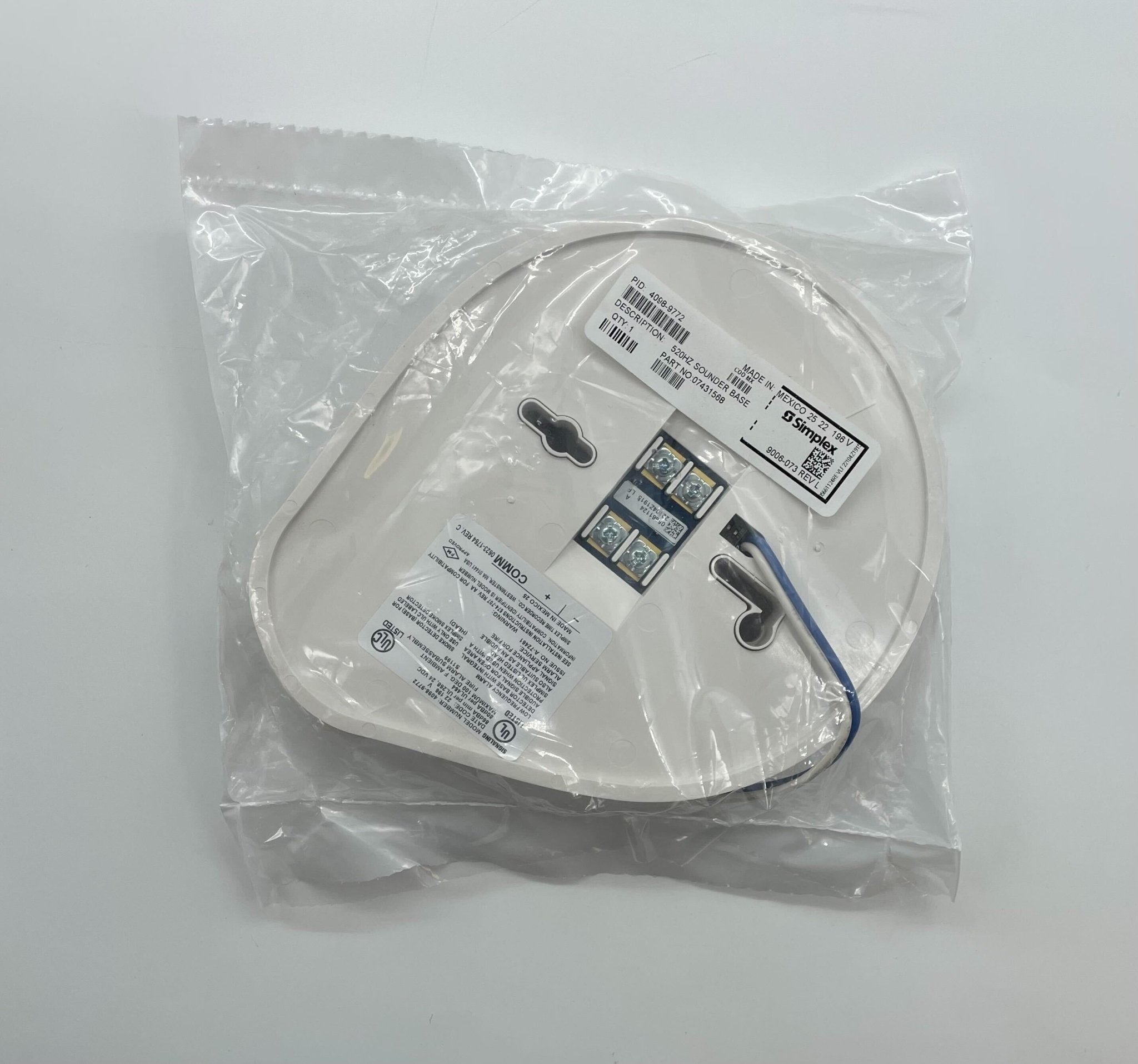 Simplex 4098-9772 base component by Simplex, shown in a close-up view of the product.