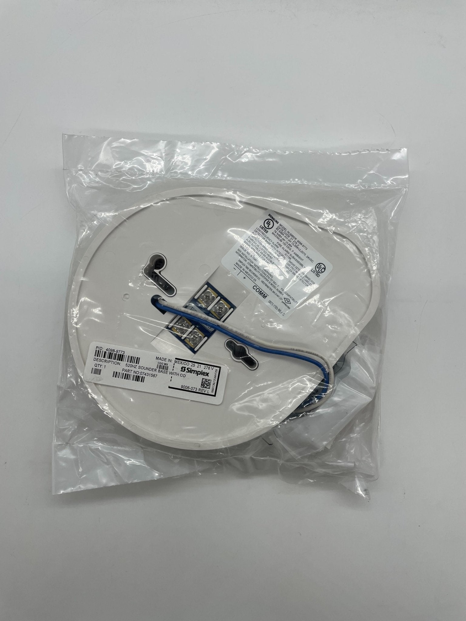 Simplex 4098-9773 bases by Simplex, showing sturdy mounting bases for security or alarm systems.