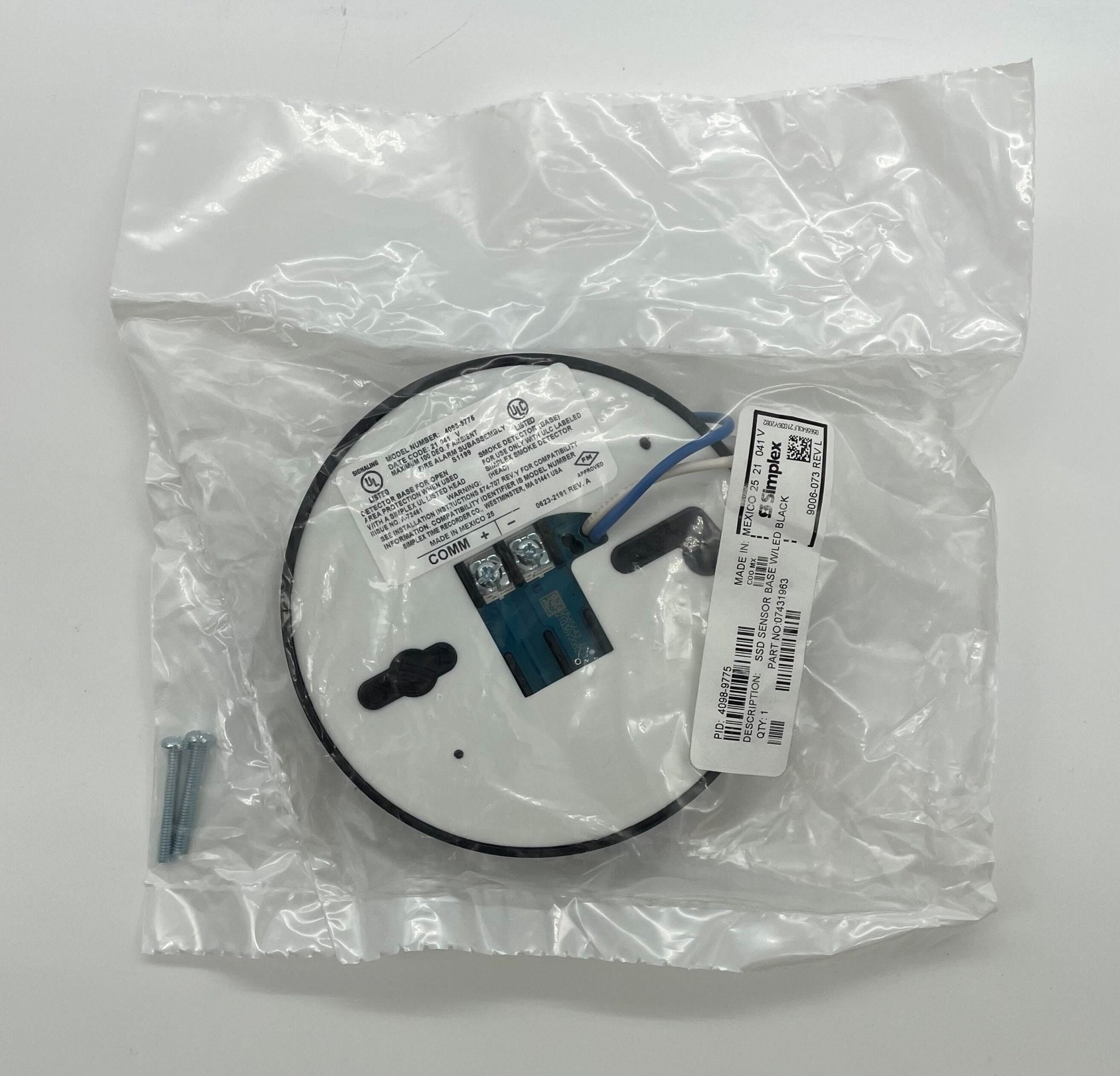 Simplex 4098-9775 base by Simplex, showing a sturdy, metallic mounting base with detailed components.