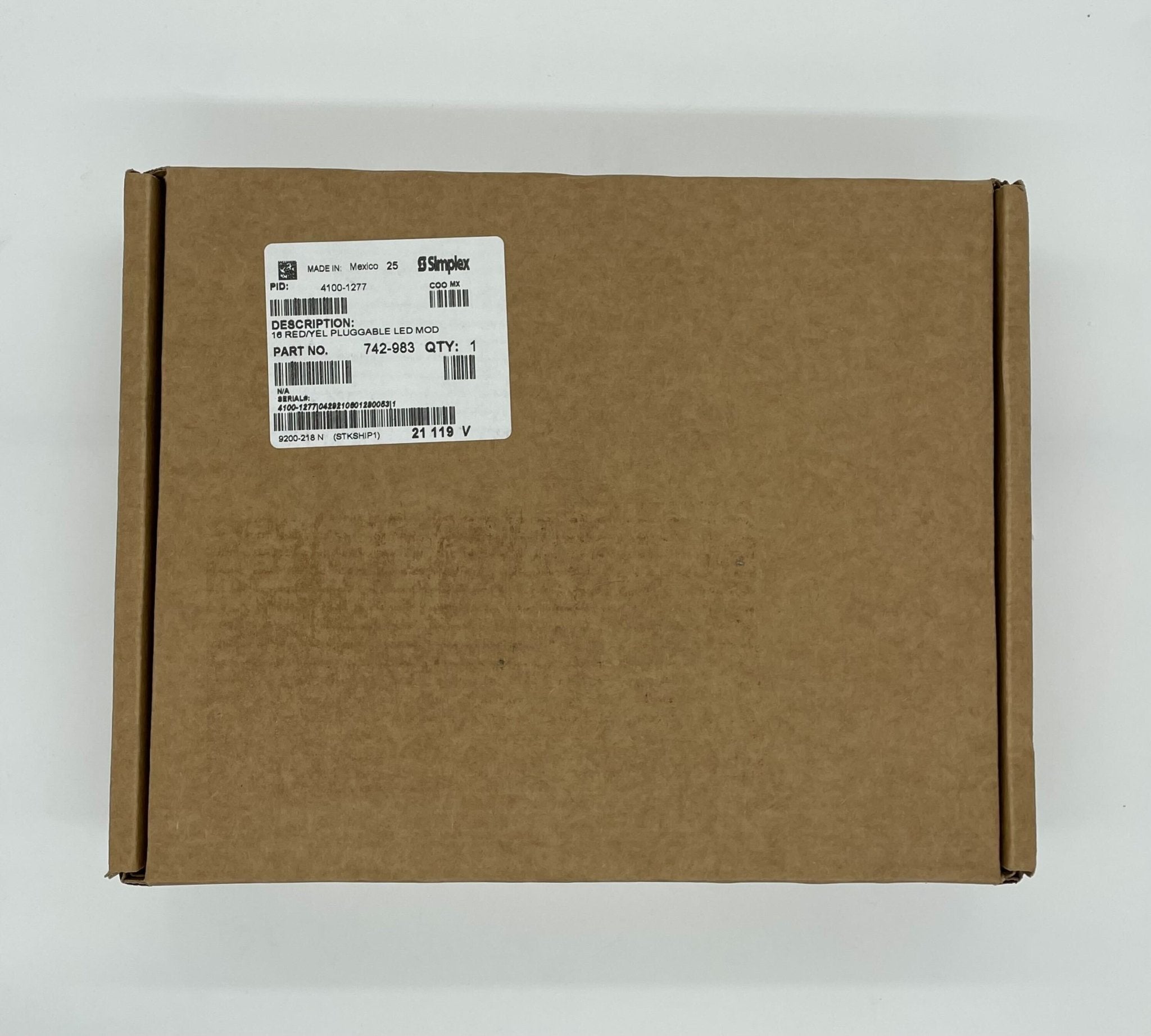 Simplex 4100-1277 fire alarm control panel with display and control buttons, used for fire detection and safety systems.