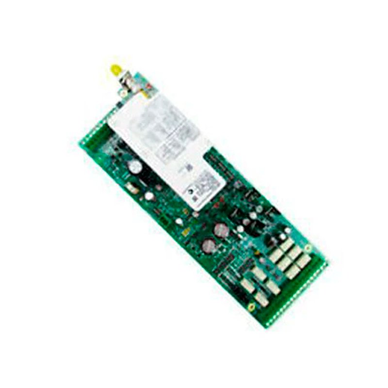 Simplex 4100-1313 fire alarm control panel with digital display and keypad, used for building fire safety systems.