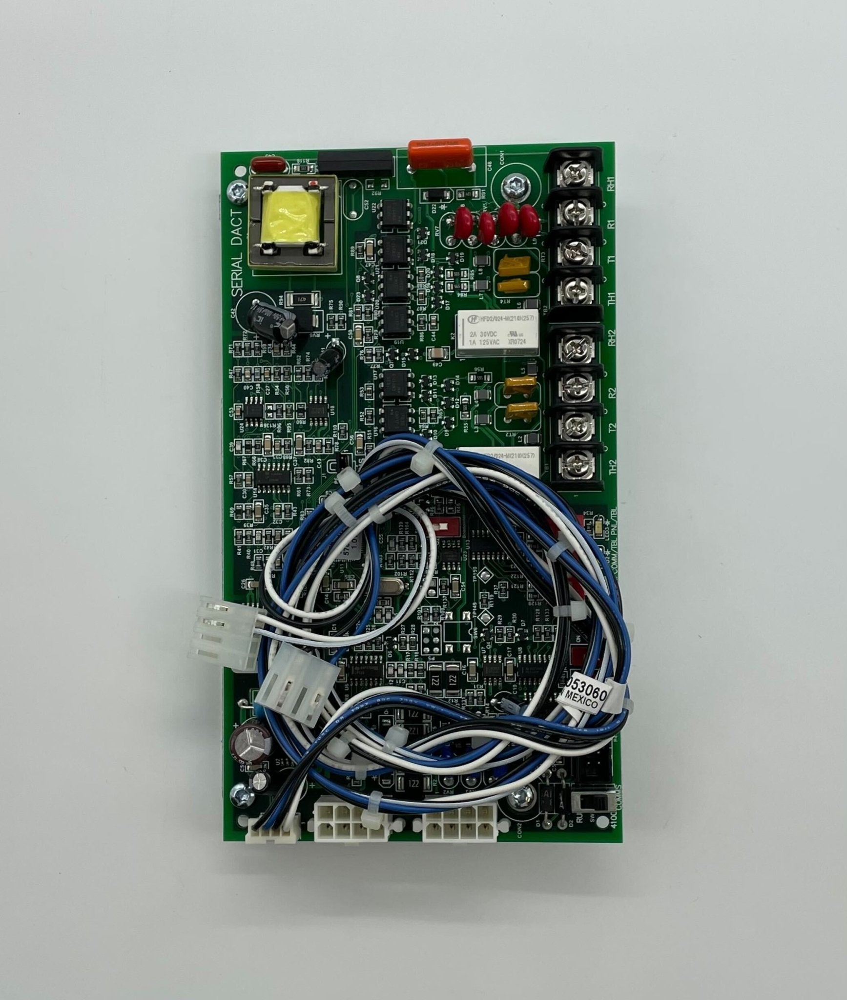 Simplex 4100-6080 fire alarm control panel with multiple indicator lights and control buttons, mounted on a wall.