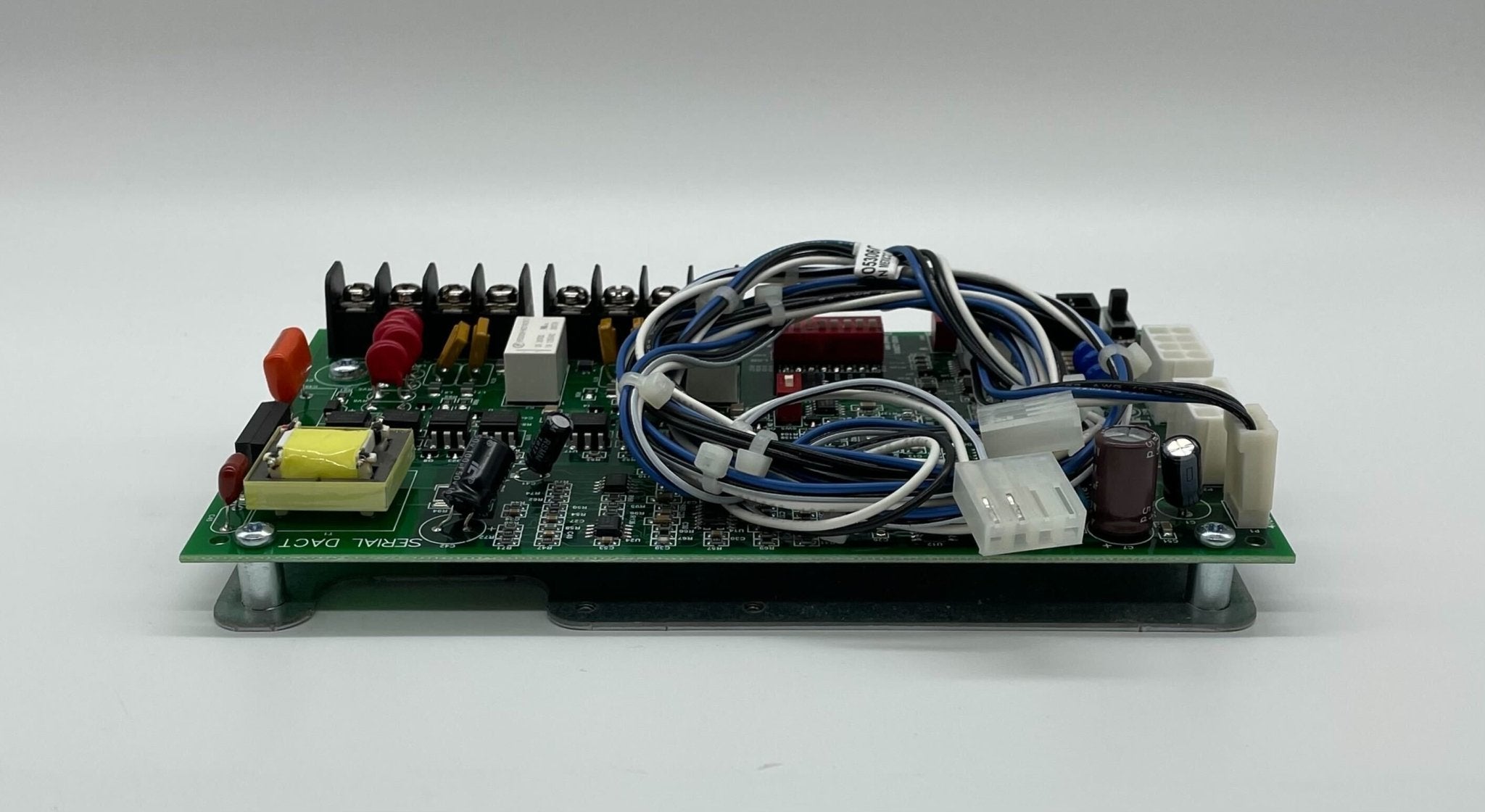 Simplex 4100-6080 fire alarm system with control panel and wiring, standard safety device for commercial fire detection.