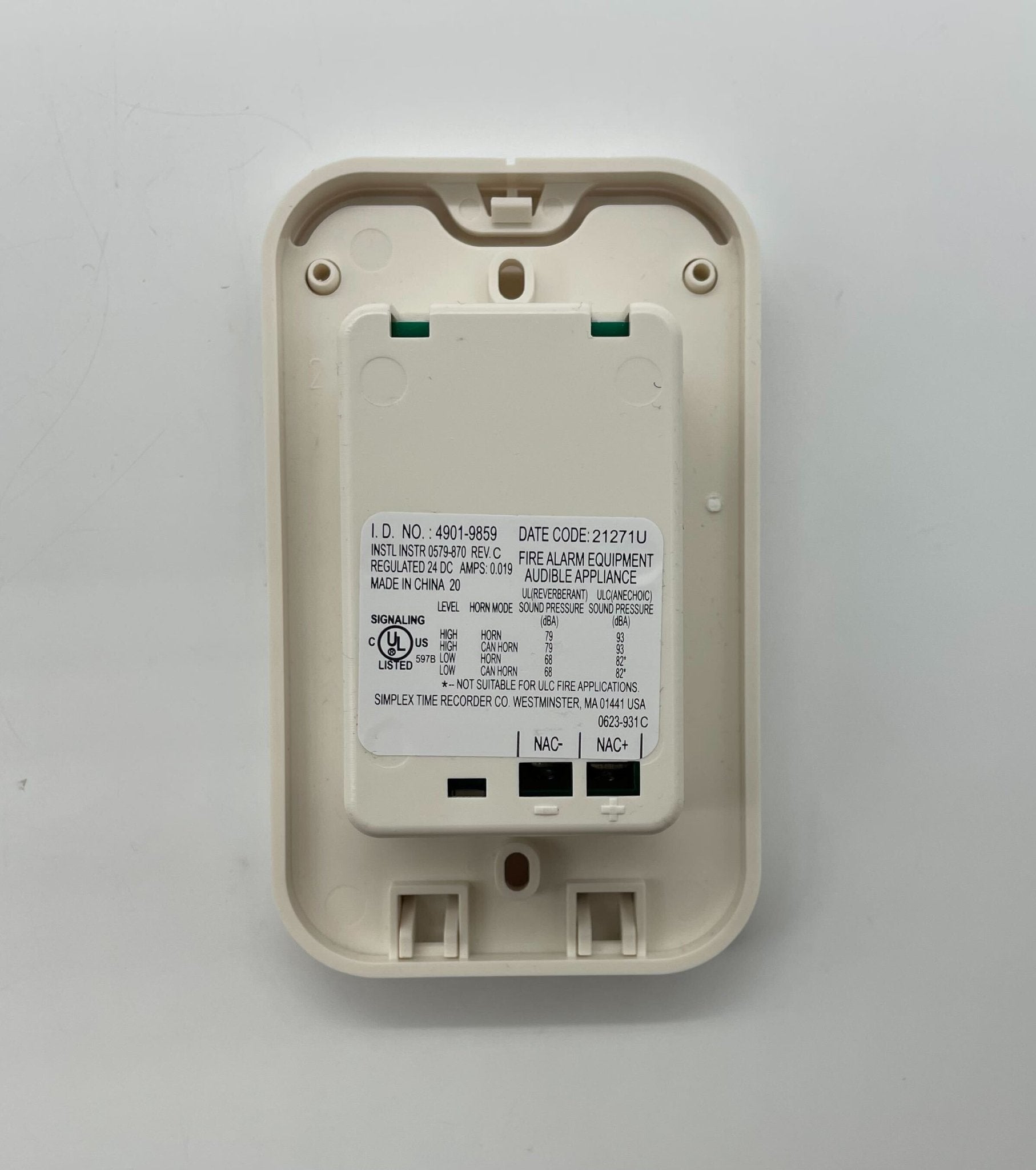 Simplex 4901-9859 horn by Simplex with a sleek design, shown in a close-up image.