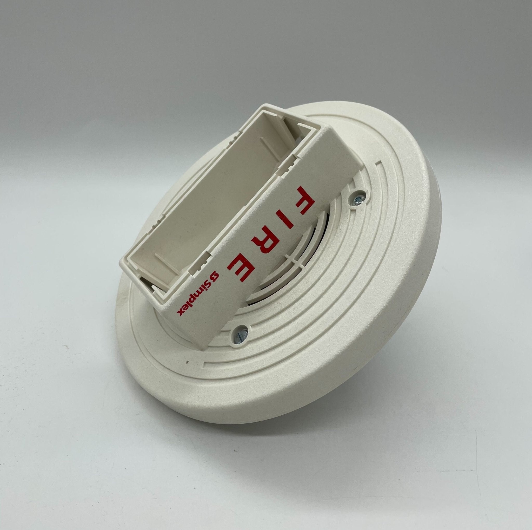 Simplex 4903-9197 fire alarm device with white plastic casing, designed for fire safety systems by Simplex.