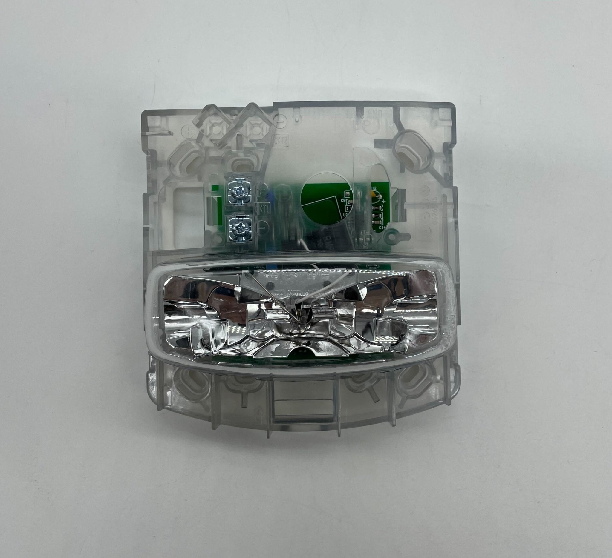 Simplex 4904-9171 fire alarm device installed on a ceiling, part of the Simplex fire alarm system for safety and early warning.
