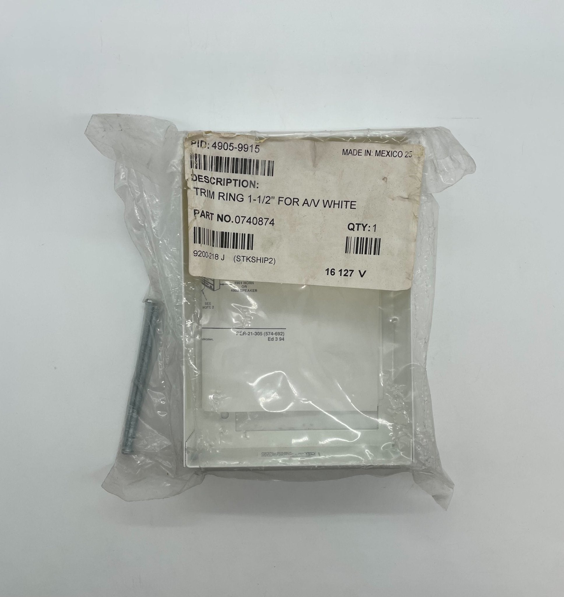 Simplex 4905-9915 fire alarm device from Simplex, with visible wiring and mounting components.