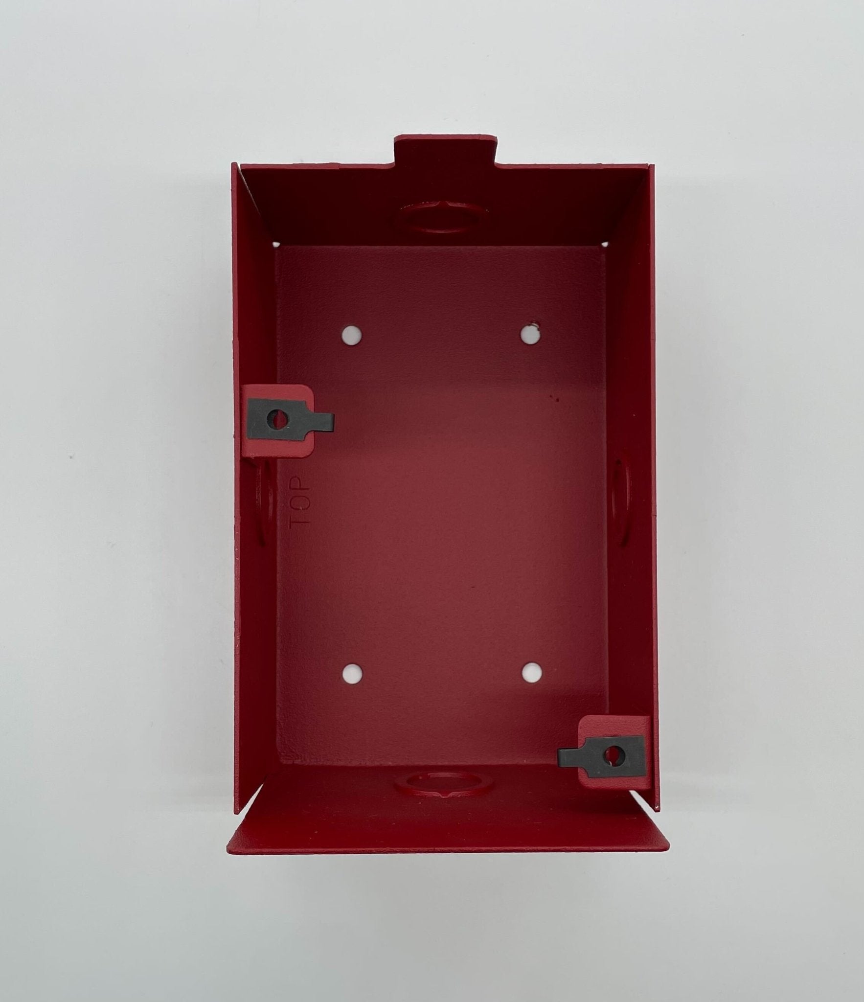 Simplex 4905-9923 fire alarm with smoke detector and wiring, mounted on a ceiling for fire safety.