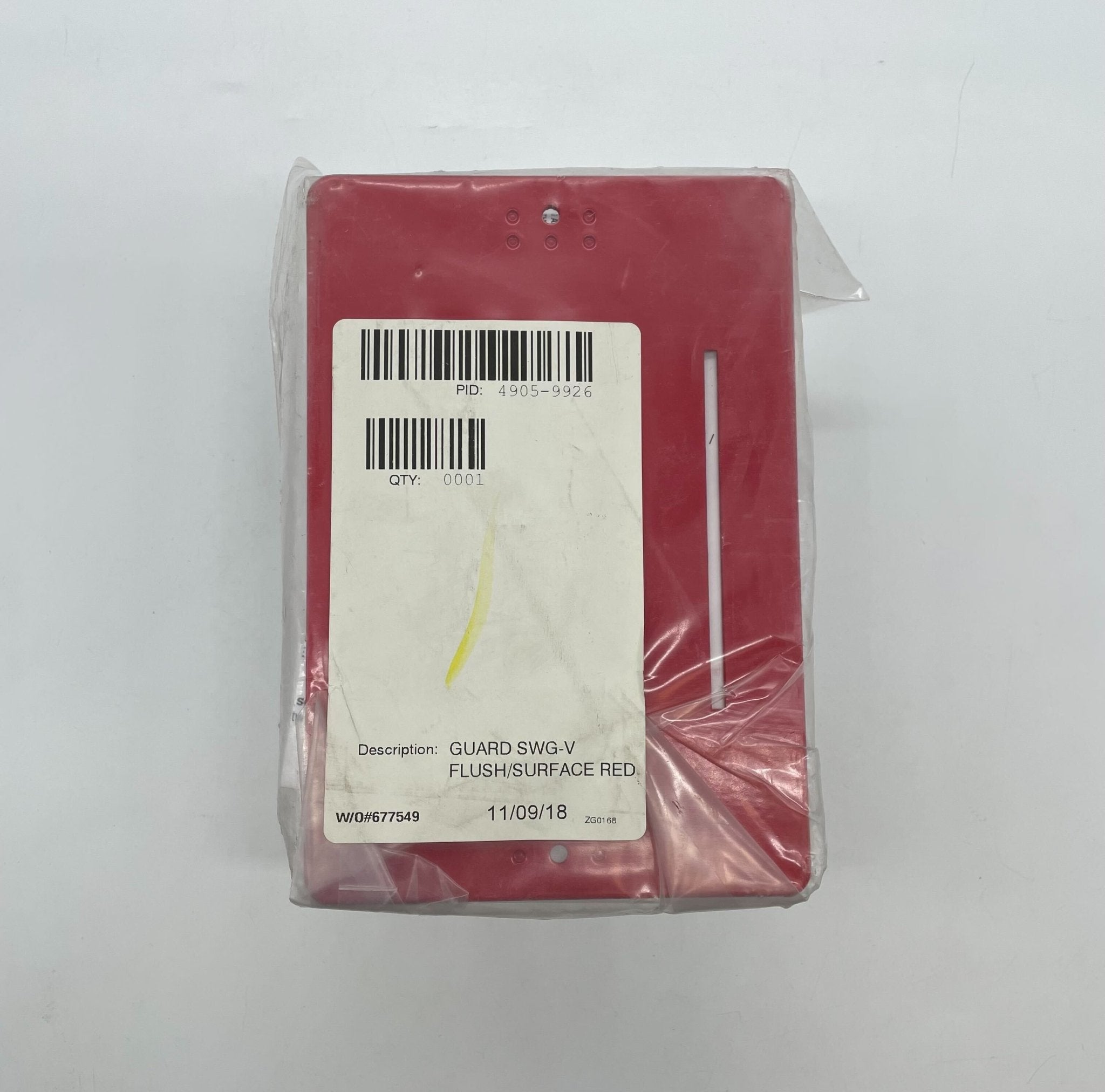 Simplex 4905-9926 fire alarm with white plastic casing and mounting bracket, designed for building safety systems