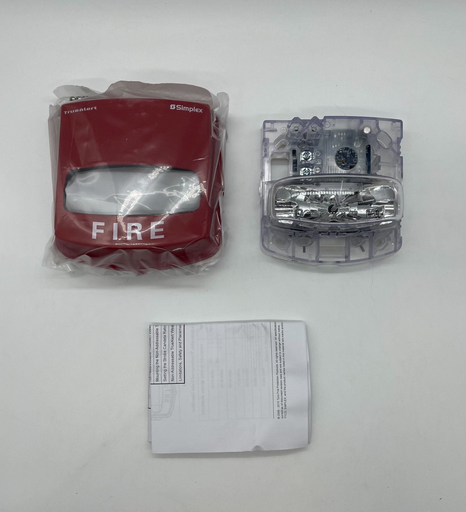 Simplex 4906-9105 fire alarm device with white casing, designed for fire detection and safety in commercial buildings.