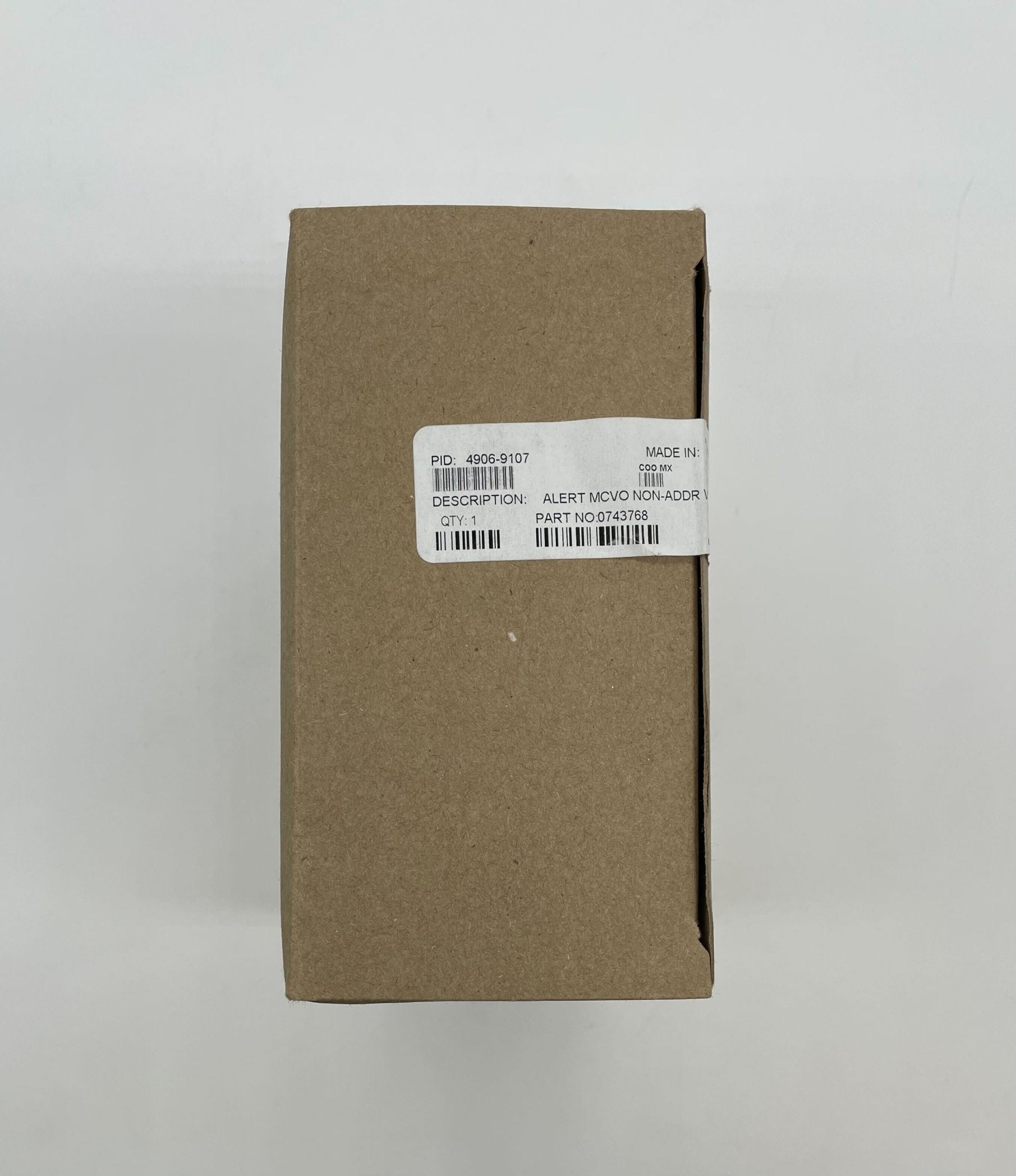 Simplex 4906-9107 fire alarm device with white plastic casing and mounting bracket, designed for fire safety systems.