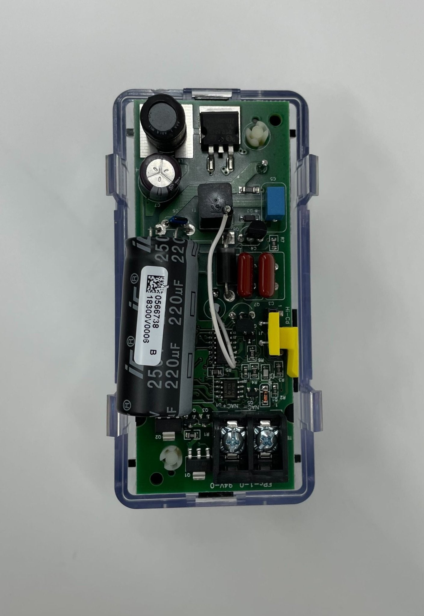 Simplex 4906-9110 fire alarm with test/reset button and mounting bracket, designed for fire safety systems.