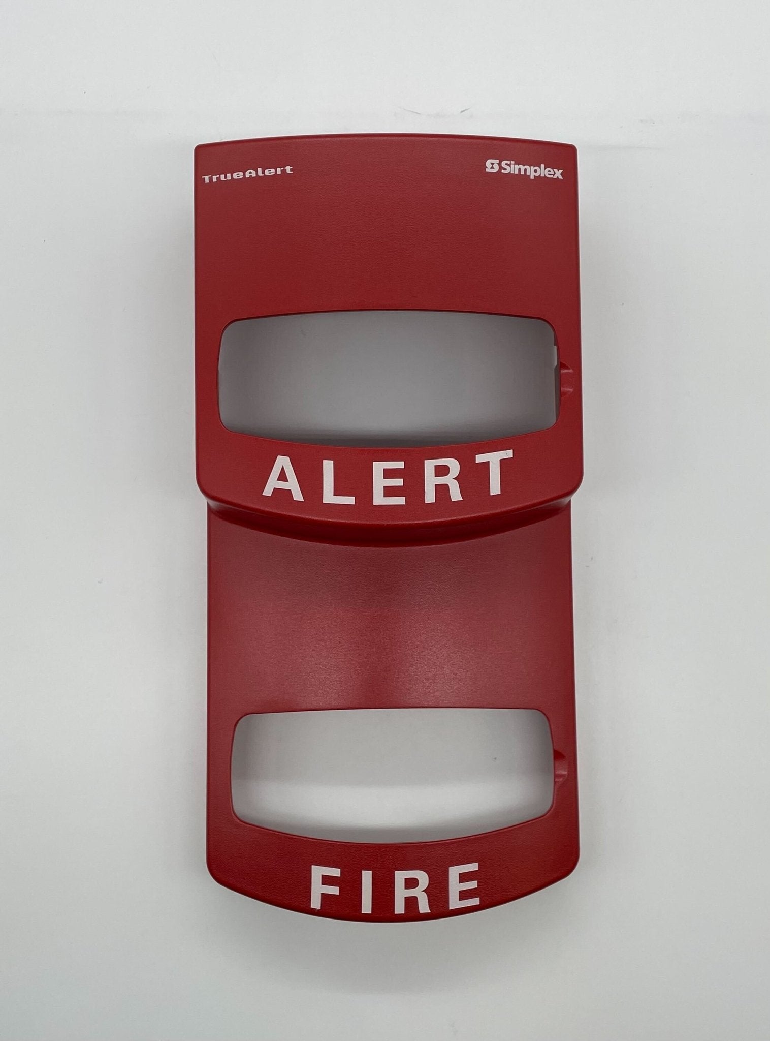 Simplex 4906-9208 fire alarm device with alarm indicator and wiring terminals, designed for fire detection and safety.