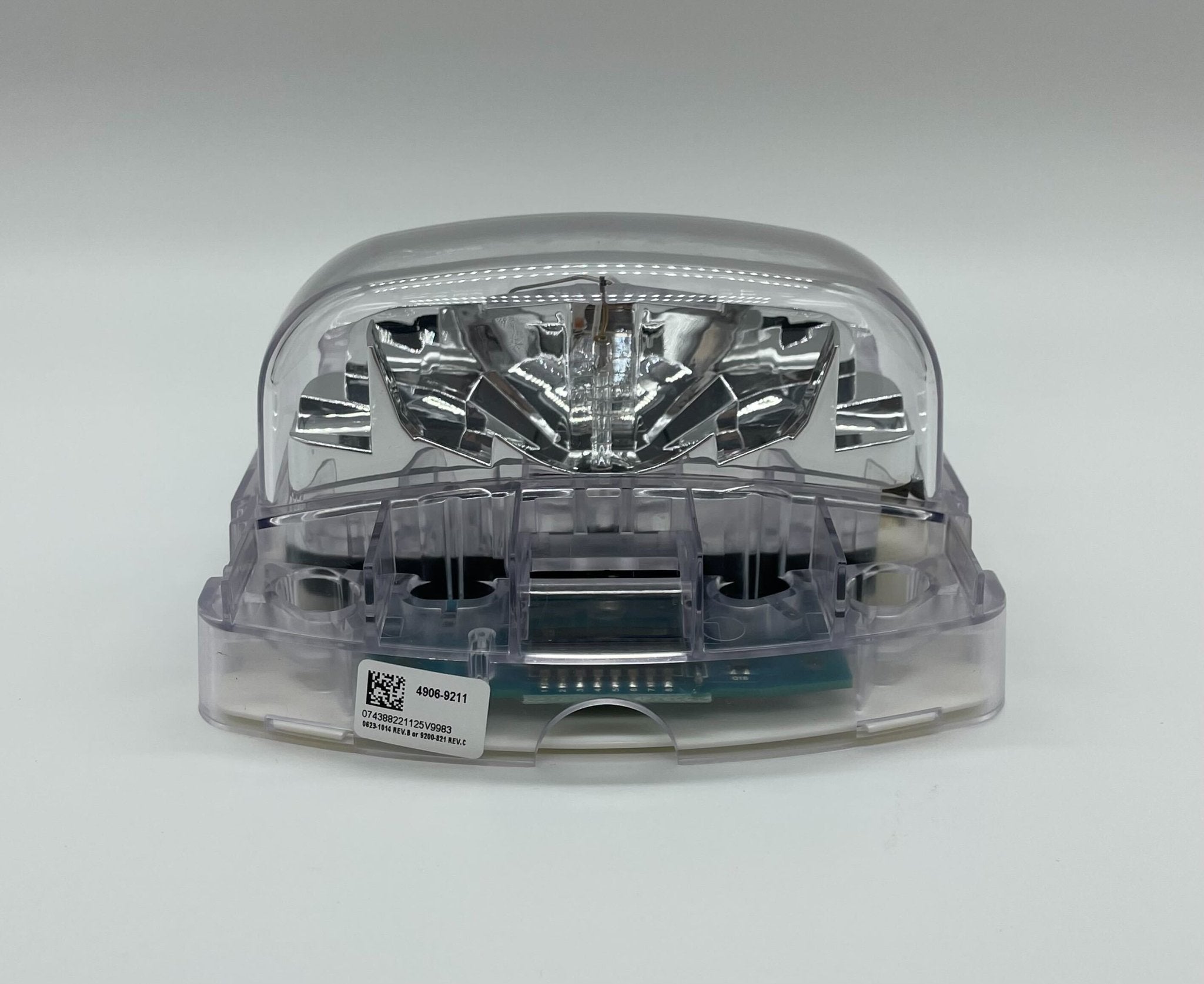 Simplex 4906-9211 fire alarm with digital display and mounting bracket, designed for fire safety systems.