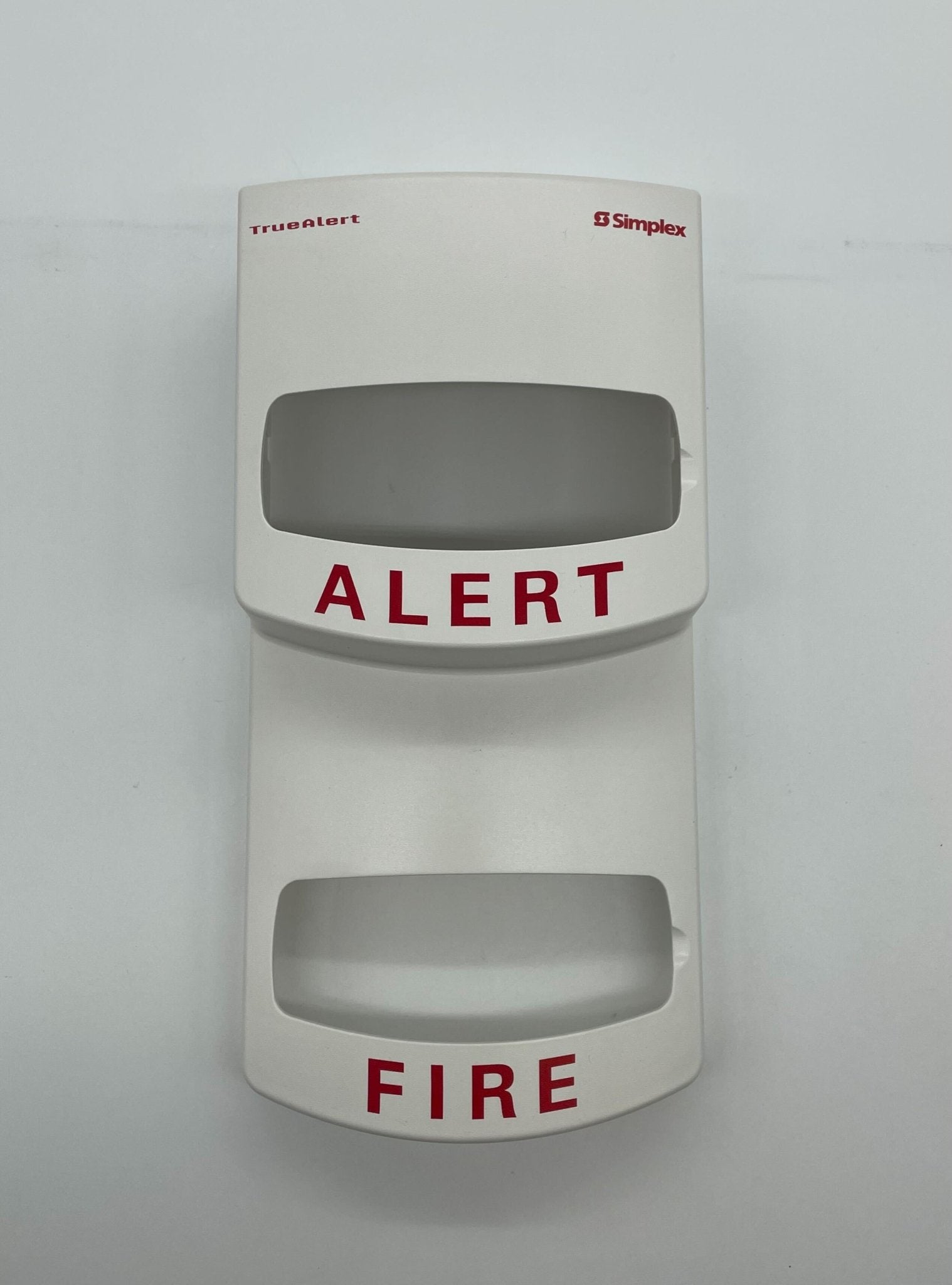 Simplex 4906-9211 fire alarm with white casing and mounting bracket, designed for fire safety systems.