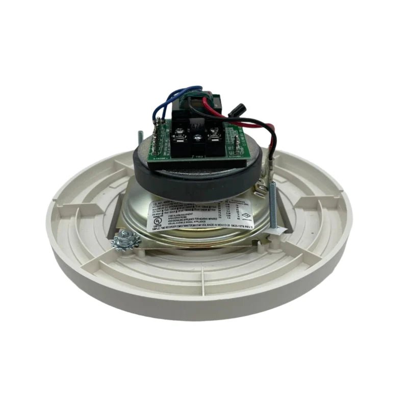 Simplex 4906-9256 Jem Systems Canada relay module with multiple connection terminals and a white plastic casing.