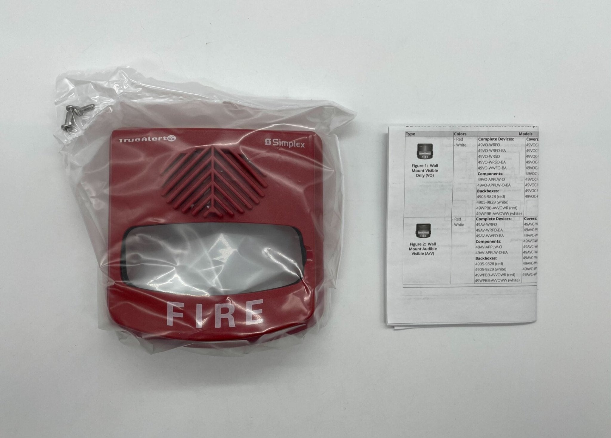 Simplex 49AVC-WRFIRE-O cover, weather-resistant protective cover for fire alarm equipment, by Simplex.