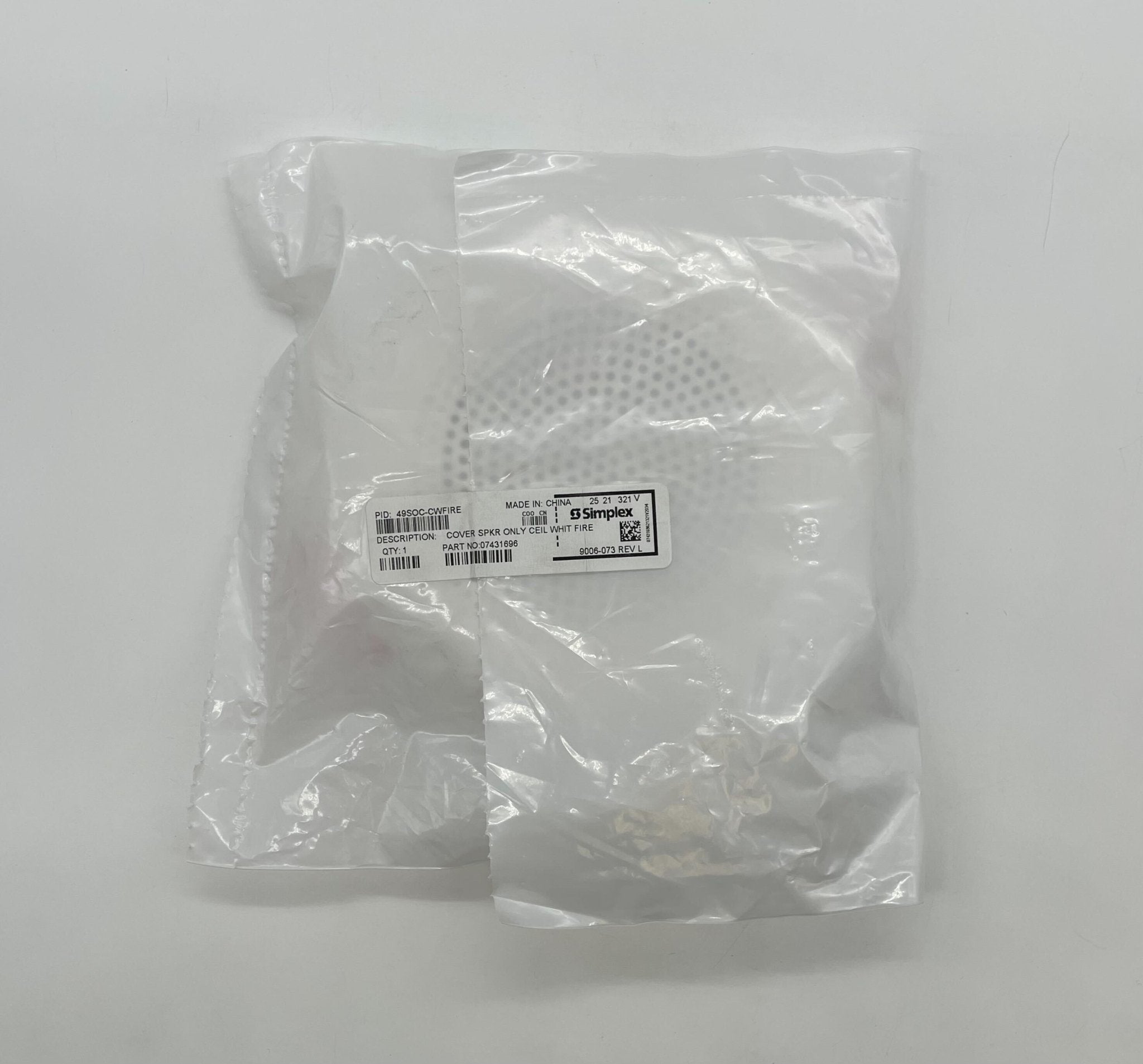 Simplex 49SOC-CWFIRE cover, weather-resistant protective cover by Simplex, designed for outdoor safety and equipment protection.