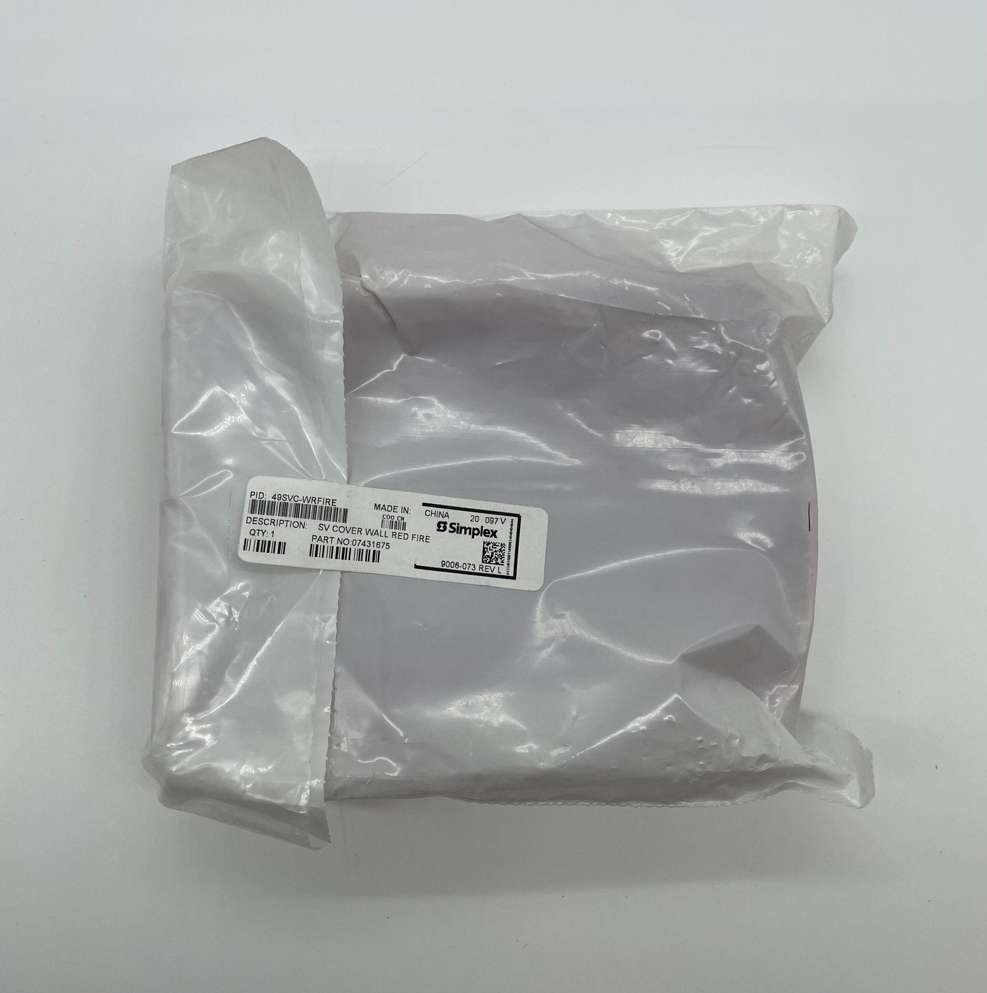 Simplex 49SVC-WRFIRE cover, fire-resistant protective cover by Simplex, shown on a product display.