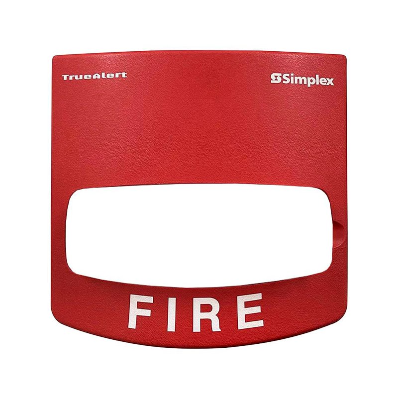 Simplex 49VOC-WWS fire alarm with white sensor and mounting plate, designed for building safety and smoke detection.