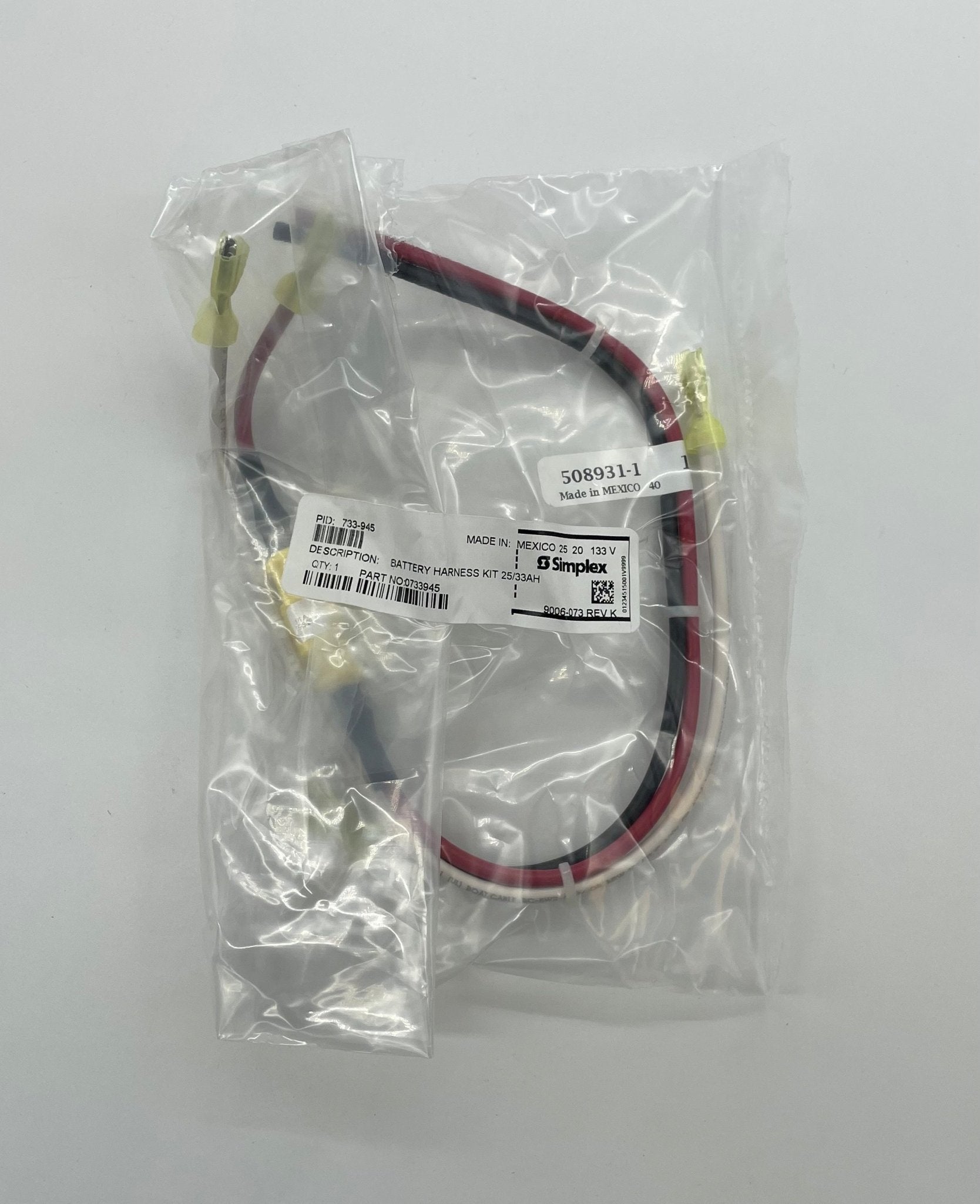 Simplex 733-945 batteries by Simplex, shown in a close-up image with the product label visible.