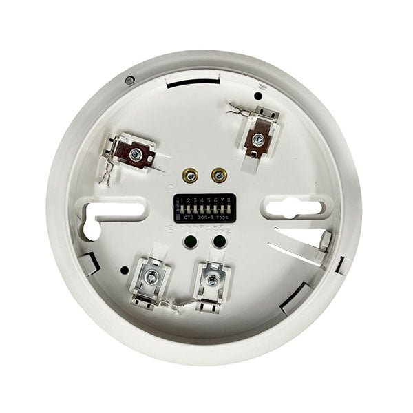 Simplex 4098-9792 base for security systems, showing a sturdy metal enclosure with connection ports.