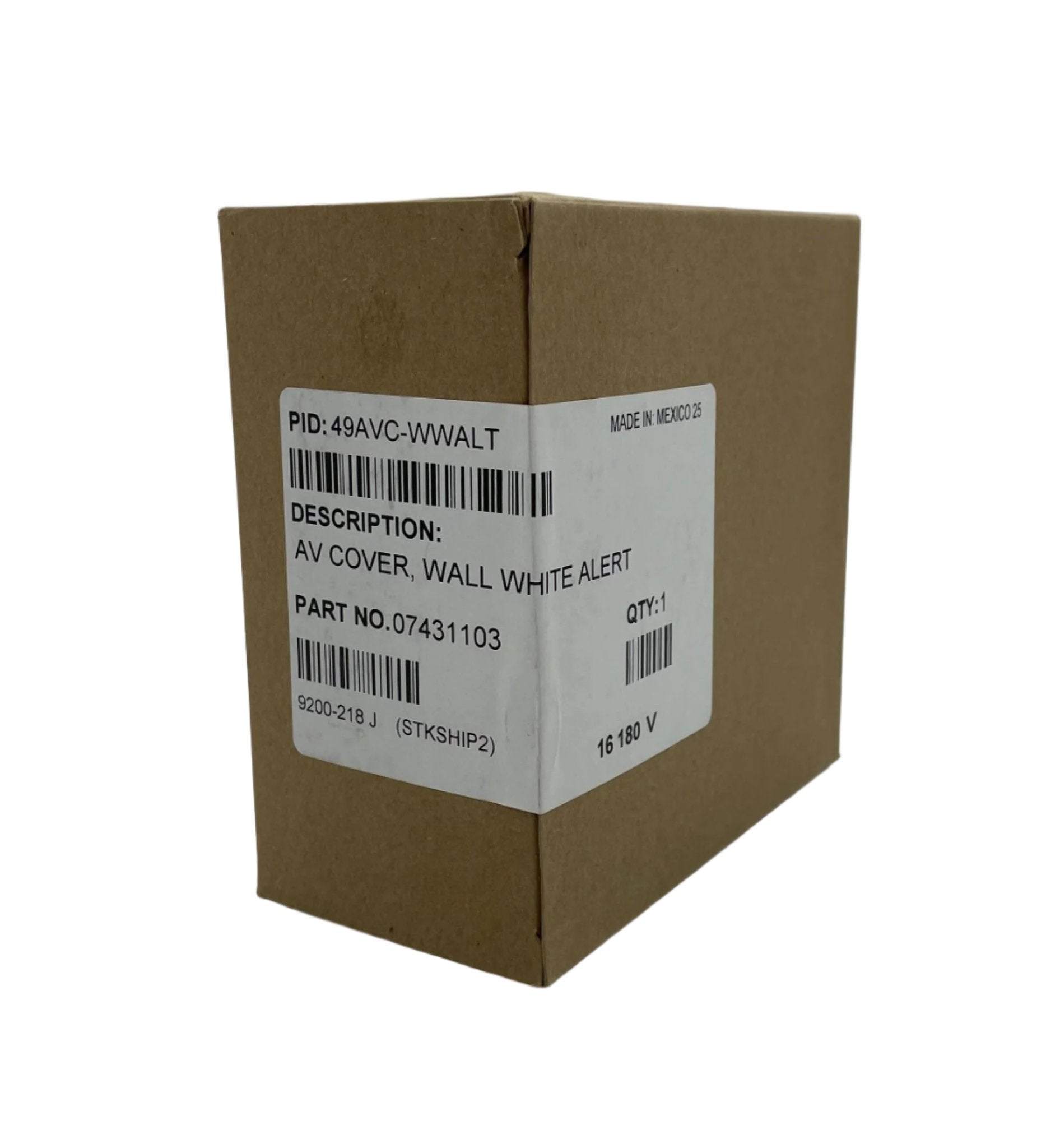 Simplex 49AVC-WWALT fire alarm sensor with white cover, part of the Simplex fire alarm system, mounted on a wall.