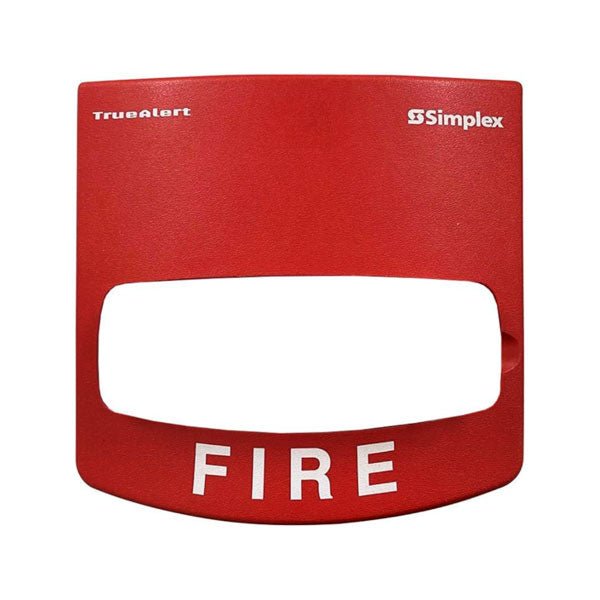 Simplex 49VOC-WRFIRE-O fire alarm with smoke and carbon monoxide detection, mounted on wall, from Simplex brand.