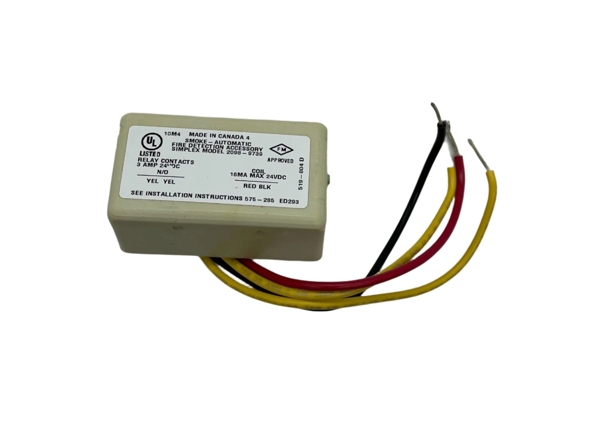 Simplex 2098-9739 EOL resistors from Jem Systems, featuring multiple resistor components on a circuit board.