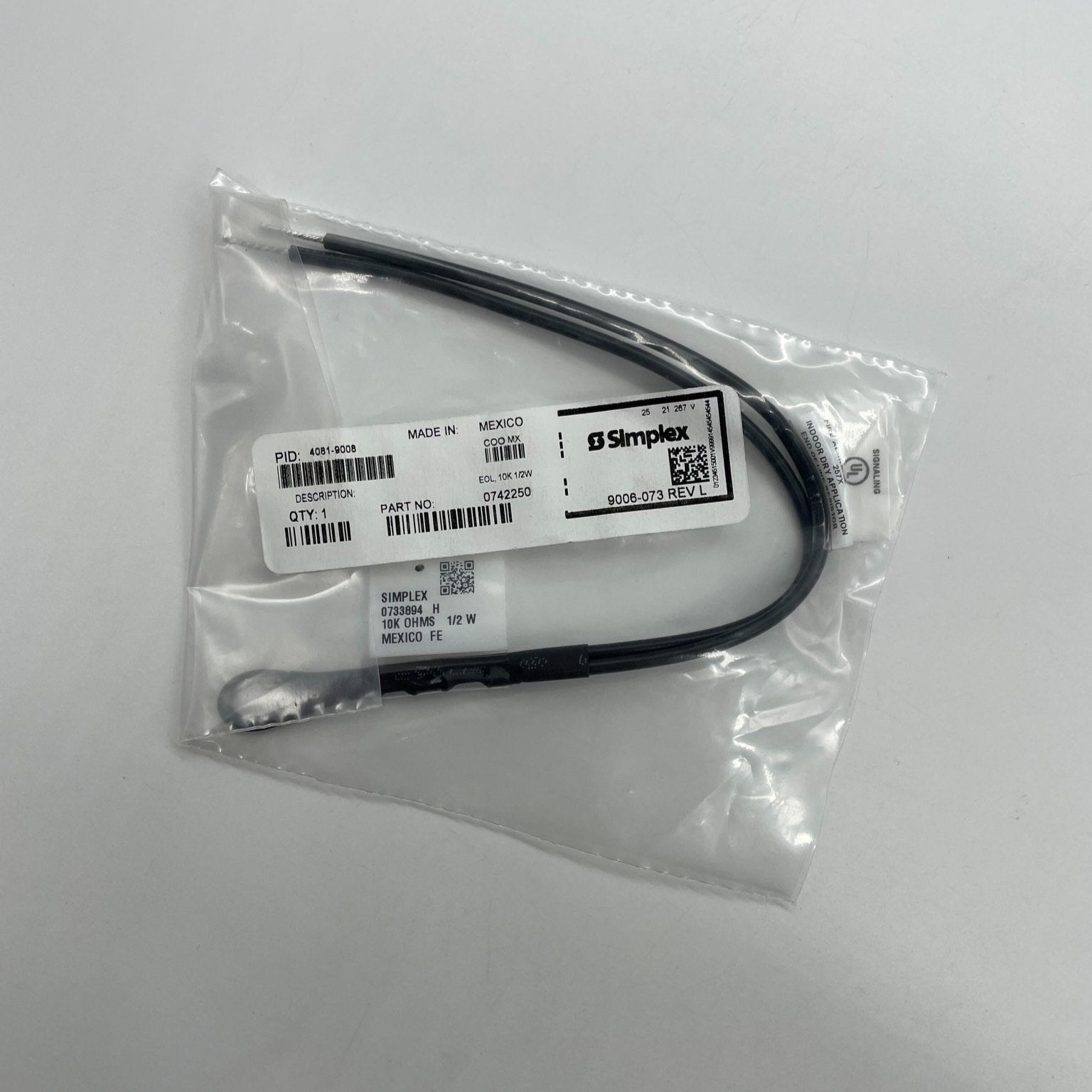Simplex 4081-9008 fire alarm module with wiring, designed for fire safety systems by Simplex.