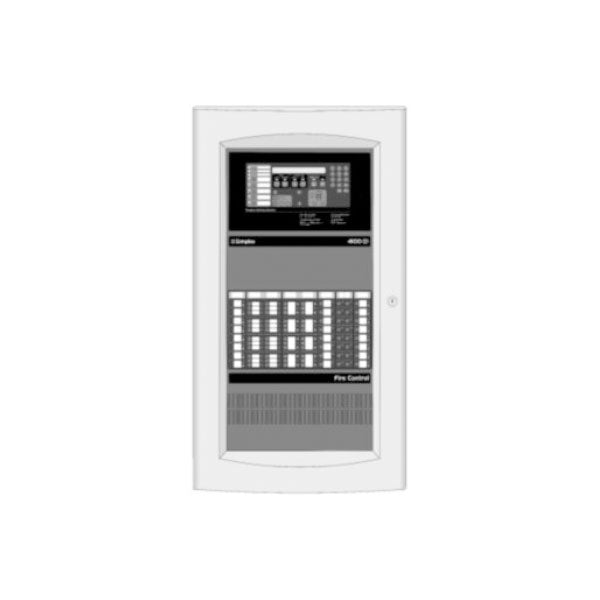 Simplex 2975-9445 fire alarm sensor with system-sensor ULC ZNAC PS Jem Systems Canada label, mounted on ceiling.