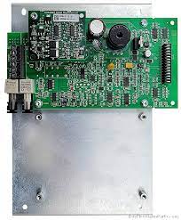 Simplex 4009-9810 fire alarm with digital display and warning lights, mounted on a wall in a commercial setting