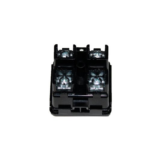 Simplex 4090-9121 system component with black and silver metal parts, mounted on a gray background.