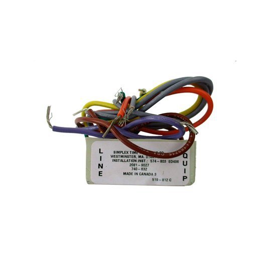 Simplex 2081-9027 fire alarm control module with visible wiring and components, designed for fire safety systems.