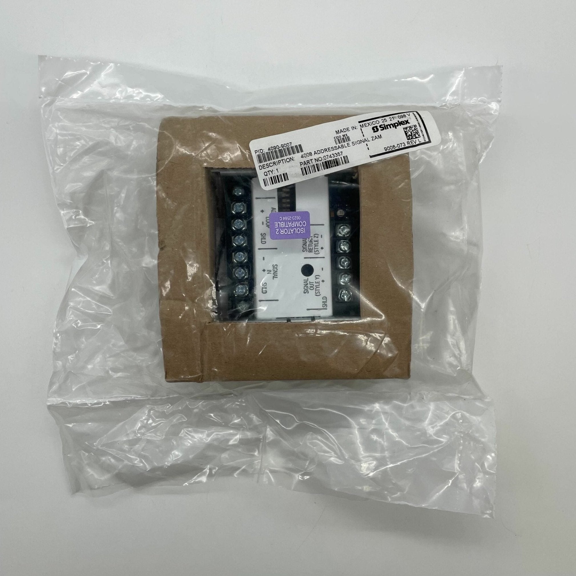 Simplex 4090-9007 modules by Simplex, showing close-up of electronic modules with circuit components and connectors.