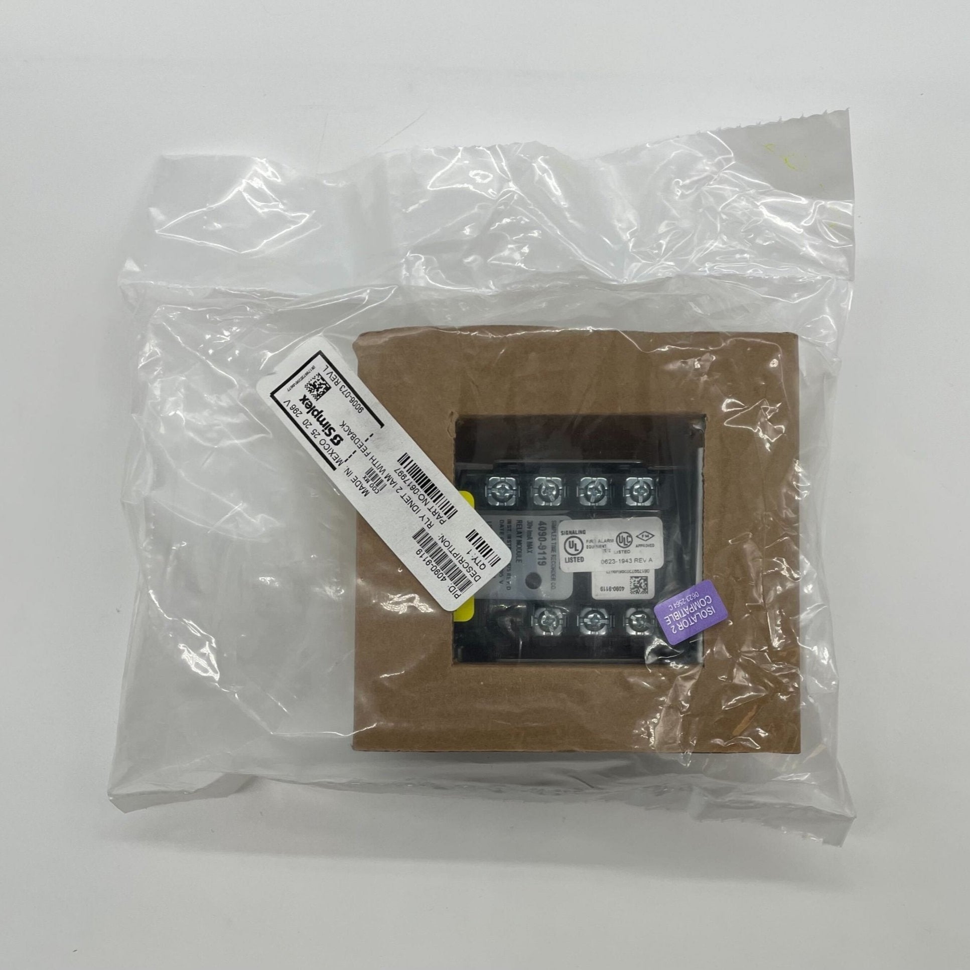 Simplex 4090-9119 Jem Systems Canada electronic component with circuit board and wiring visible.