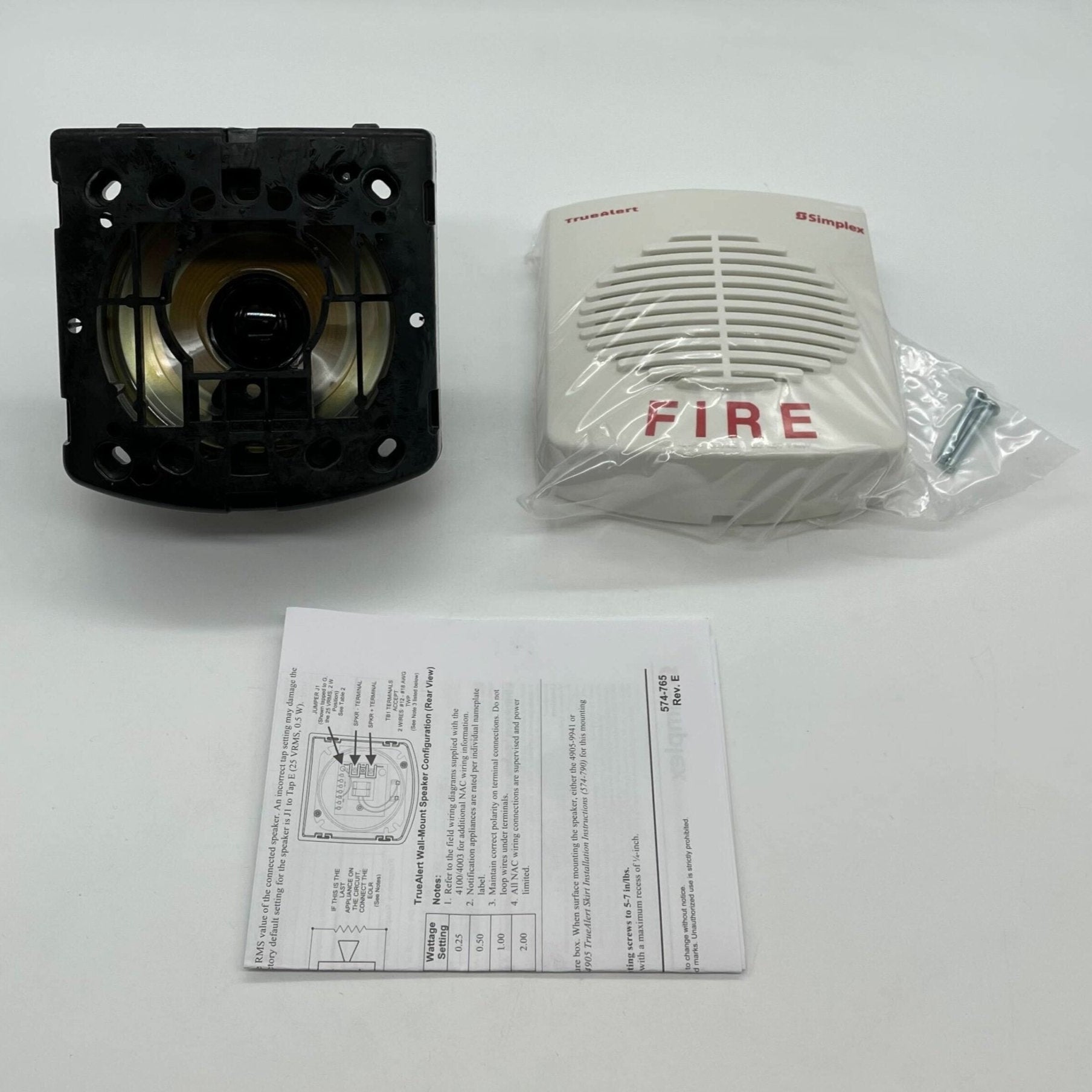 Simplex 4902-9717 fire alarm control panel with digital display and control buttons, mounted on a wall.