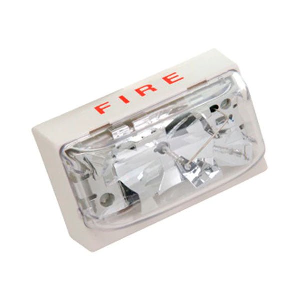 Simplex 4906-9104 strobe light with clear lens and mounting hardware, designed for emergency warning systems.