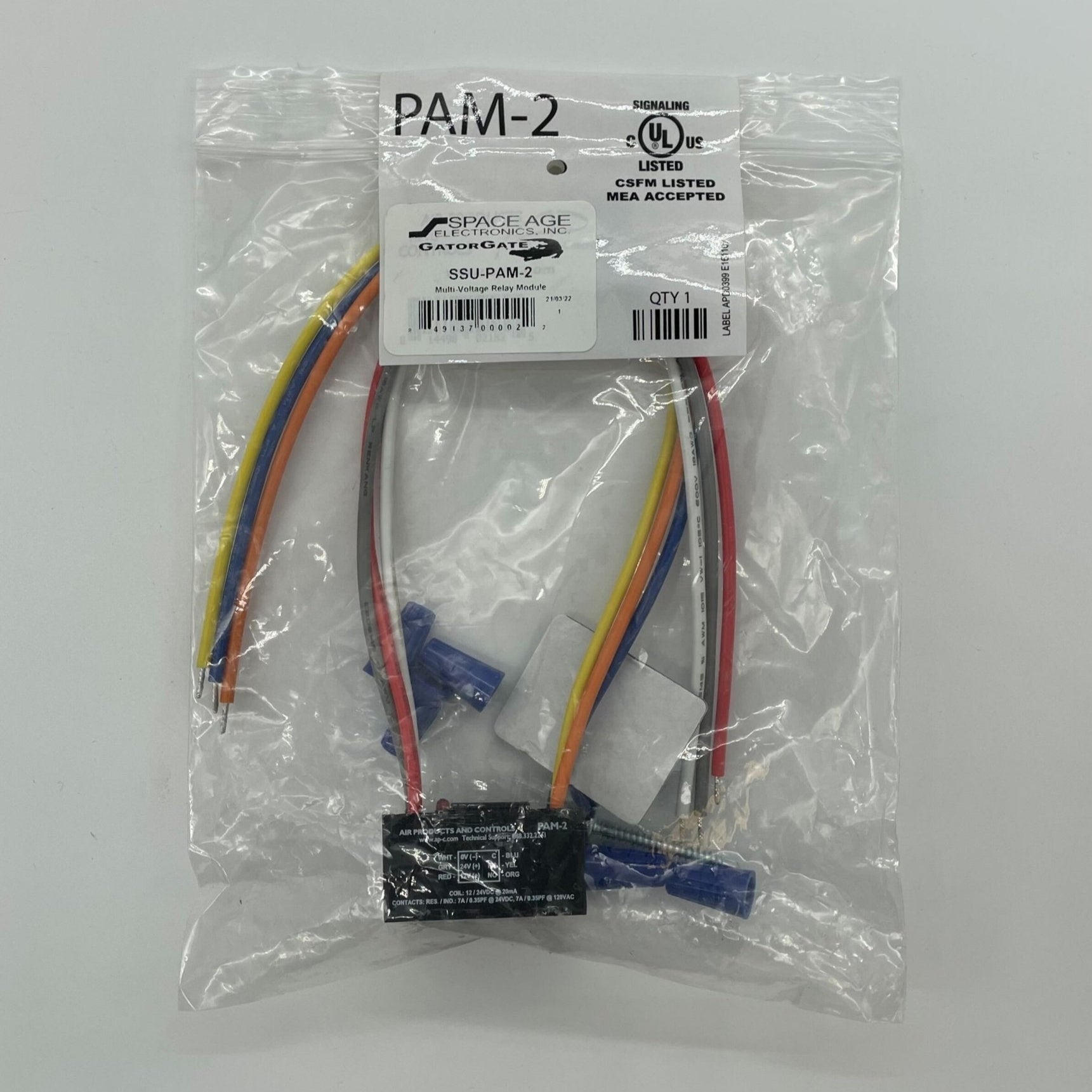 Space Age SSU-PAM-2 industrial security alarm system with control panel and wiring components from Jem Systems Canada