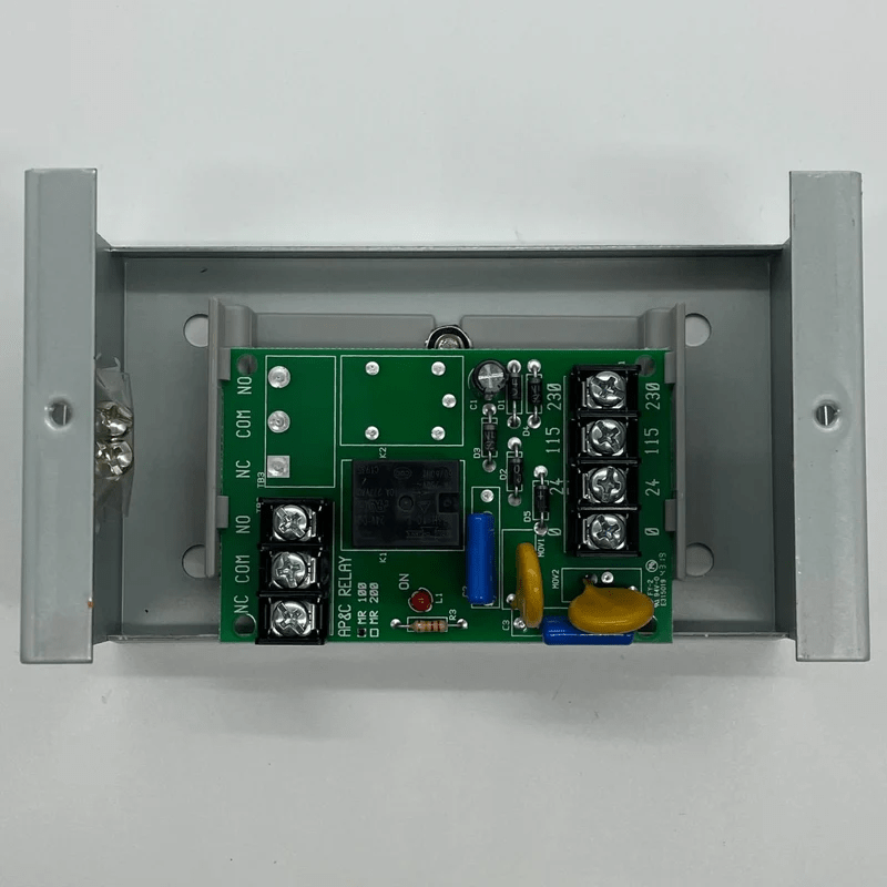 Space Age SSU-MR-101/C/R sensor module with electronic components on a circuit board, designed for industrial or automation use.