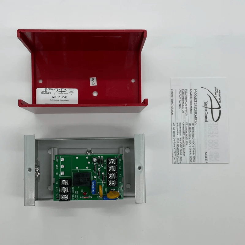 Space Age SSU-MR-101/C/R industrial relay with metal casing and connection terminals, used in automation and control systems.