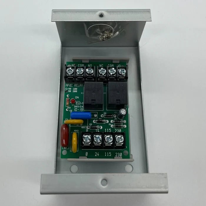 Space Age SSU-MR-201/C industrial control unit with multiple ports, mounted on a metal panel for professional electronic applications.