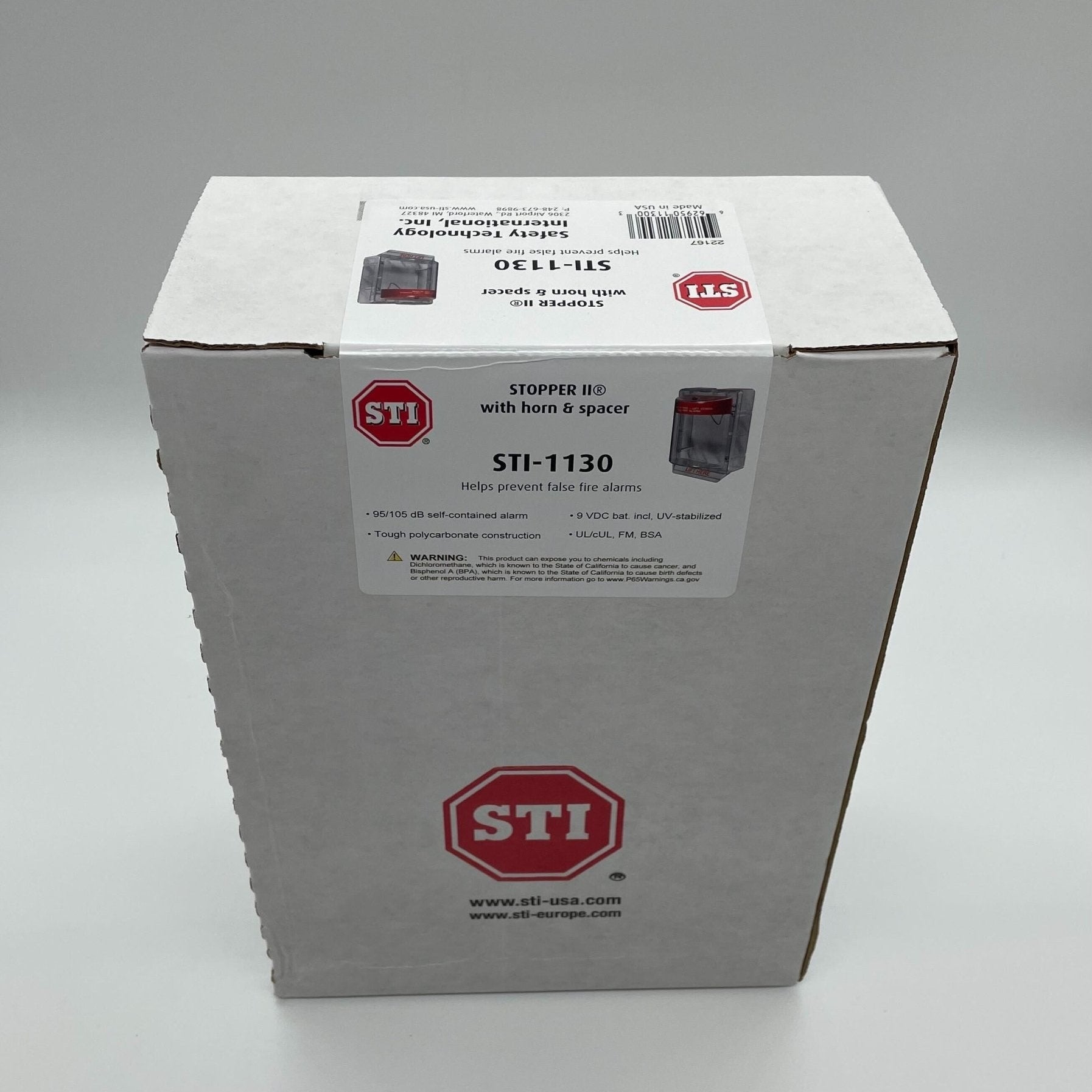 STI-1130 Stopper II with horn and clear spacer, black and silver drum accessory for secure drum tuning and muffling.