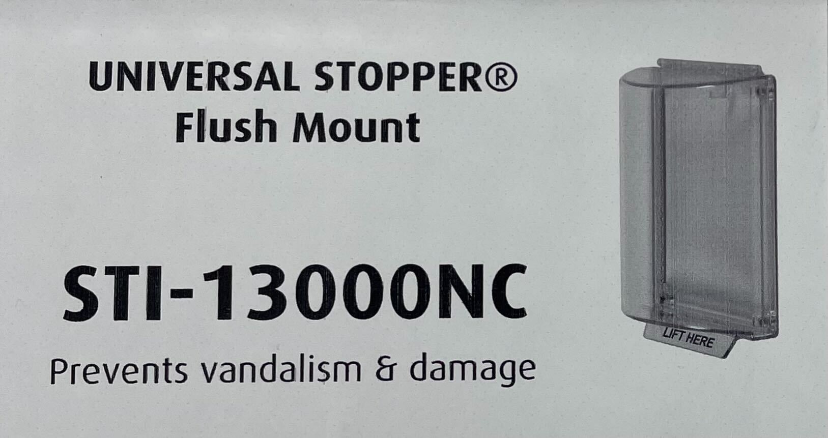 STI-13000NC universal fire alarm stopper without horn housing, suitable for indoor and outdoor use, in a compact design.