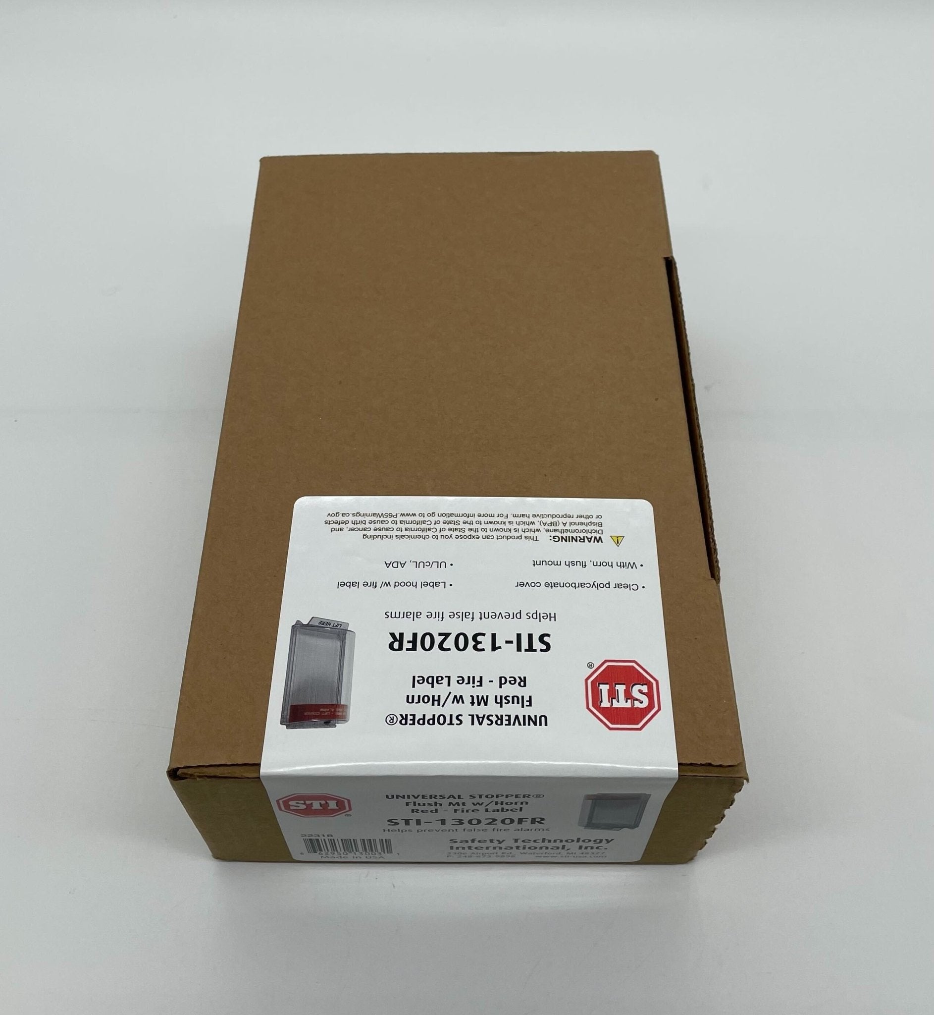 STI-13020FR universal stopper from STI, showing a black stopper with a smooth finish, designed for secure holding applications.