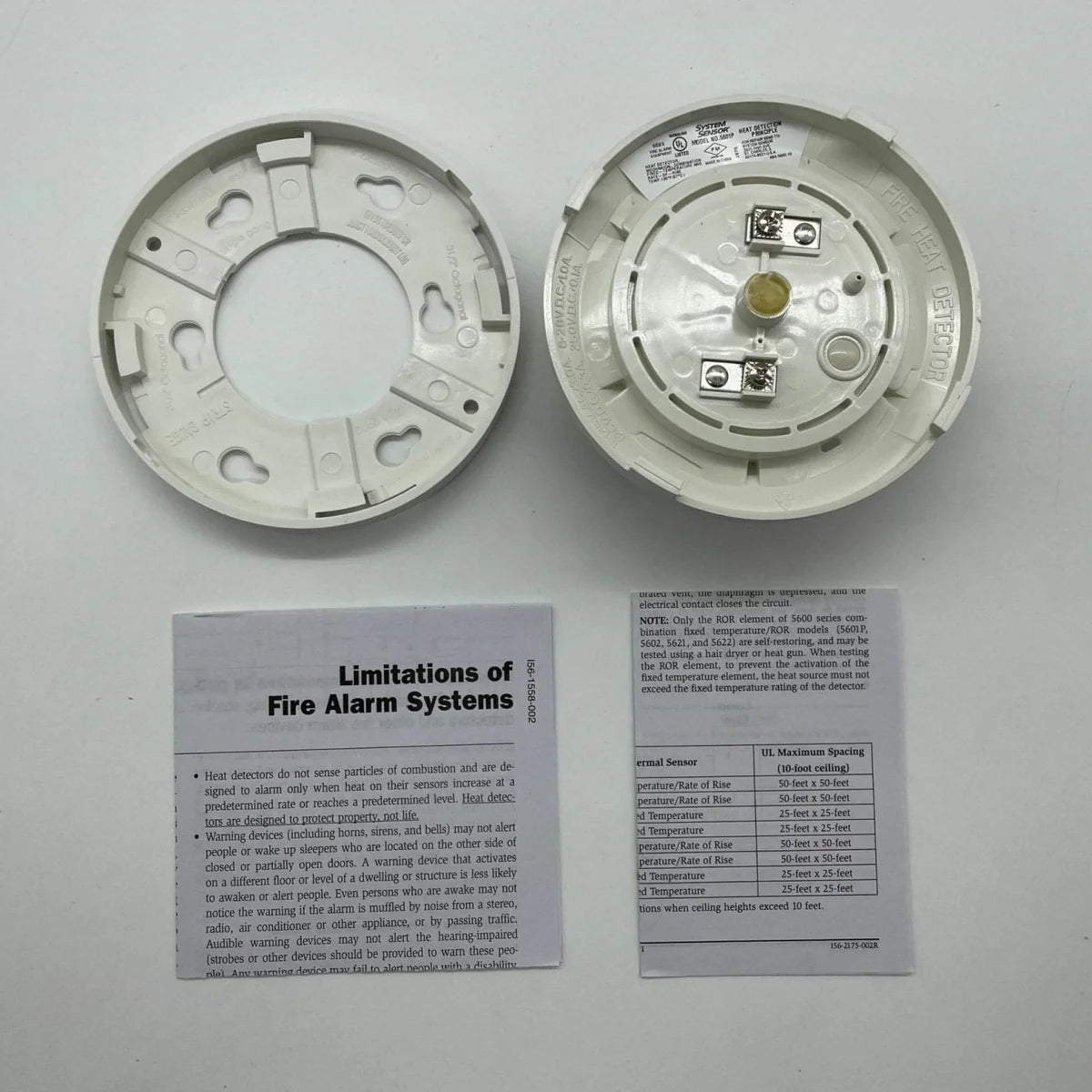 System Sensor 5601P fire alarm sensor with Jem Systems Canada branding, featuring a white smoke detector with mounting bracket.