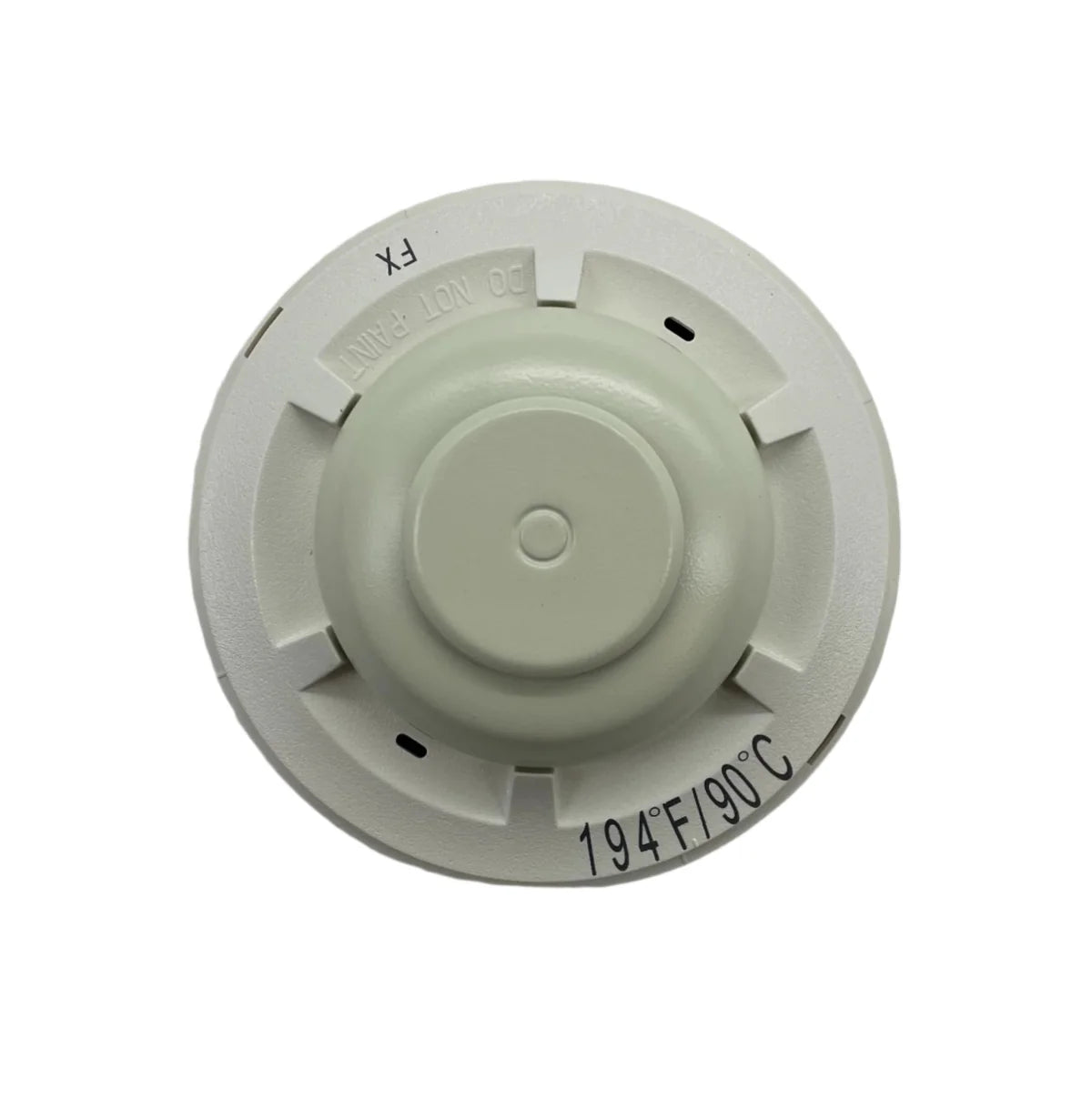 System Sensor 5604 smoke detector with alarm and wiring, mounted on a ceiling for fire safety detection.