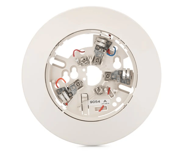 System Sensor B112LP heat detector with alarm sensor, showing its compact design and mounting bracket.