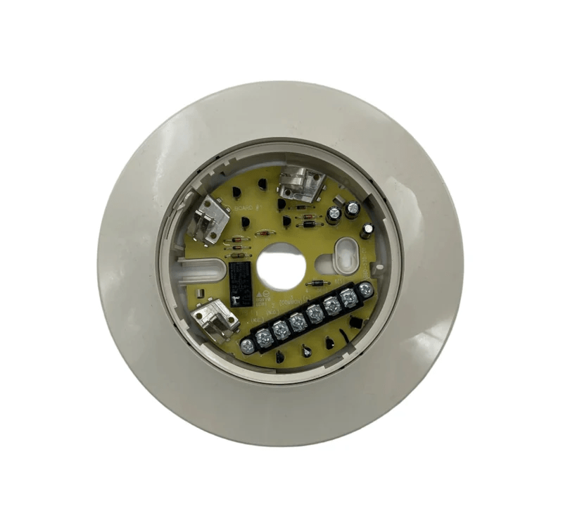 System Sensor B224RB fire alarm relay module with wiring terminals, used in fire detection systems.